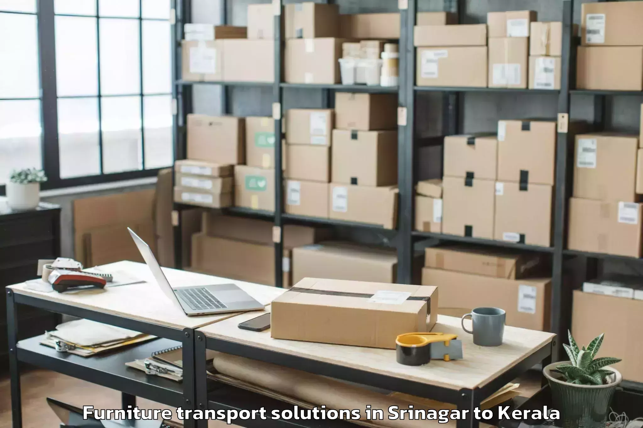 Comprehensive Srinagar to Neyyattinkara Furniture Transport Solutions